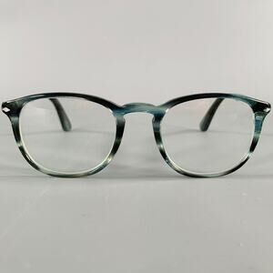 PERSOL Blue Grey Marbled Acetate Eyeglasses Frames